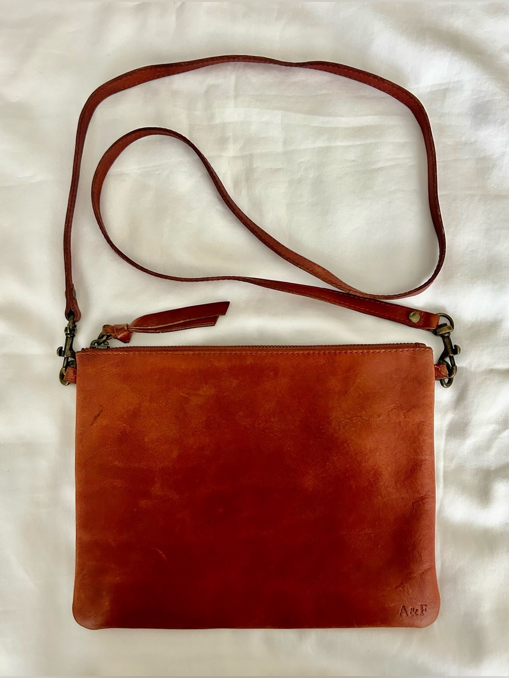 Vintage A&F Sample Alpine Leather Crossbody Bag